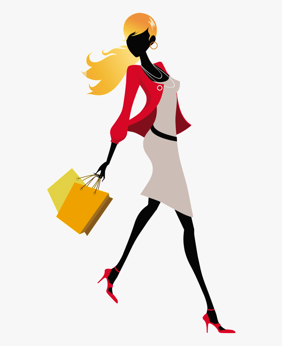 Cartoon Fashion Girl Png Shopping Girl Png Hd Free Transparent Clipart Clipartkey