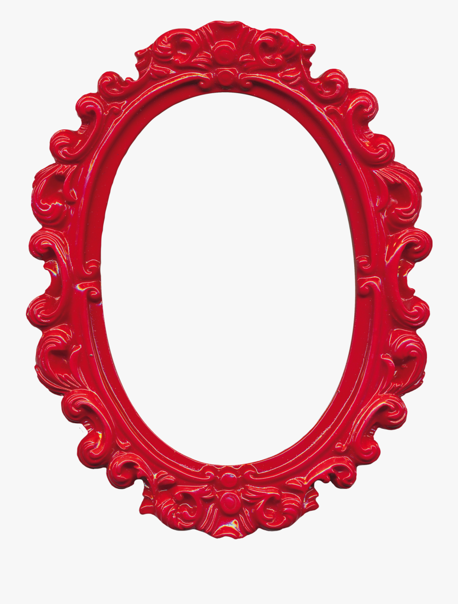 Mirror Clipart Oval Thing - Red Oval Frame Png, Transparent Clipart