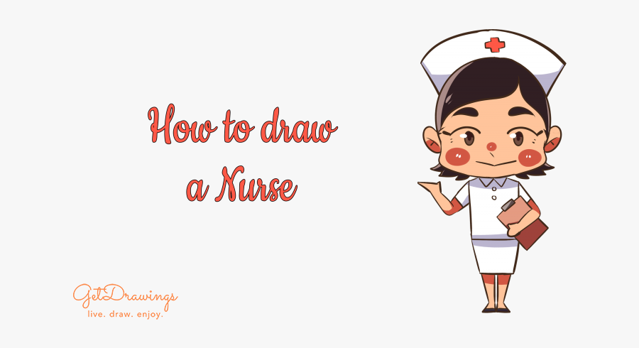 How To Draw A Nurse - Drawing, Transparent Clipart