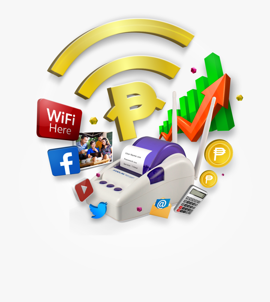 The Wifi Hub Has A Built In Printer To Generate And - Globe Mybusiness, Transparent Clipart