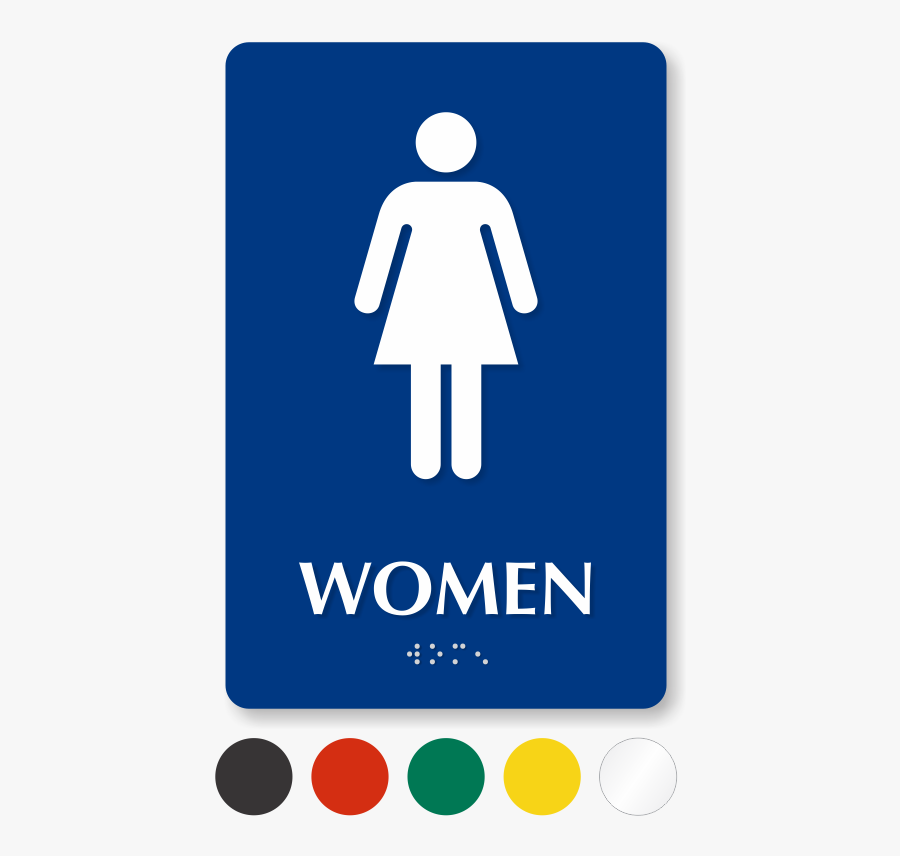 Women Pictogram Braille Restroom Sign - London School Of Prick And Balls, Transparent Clipart