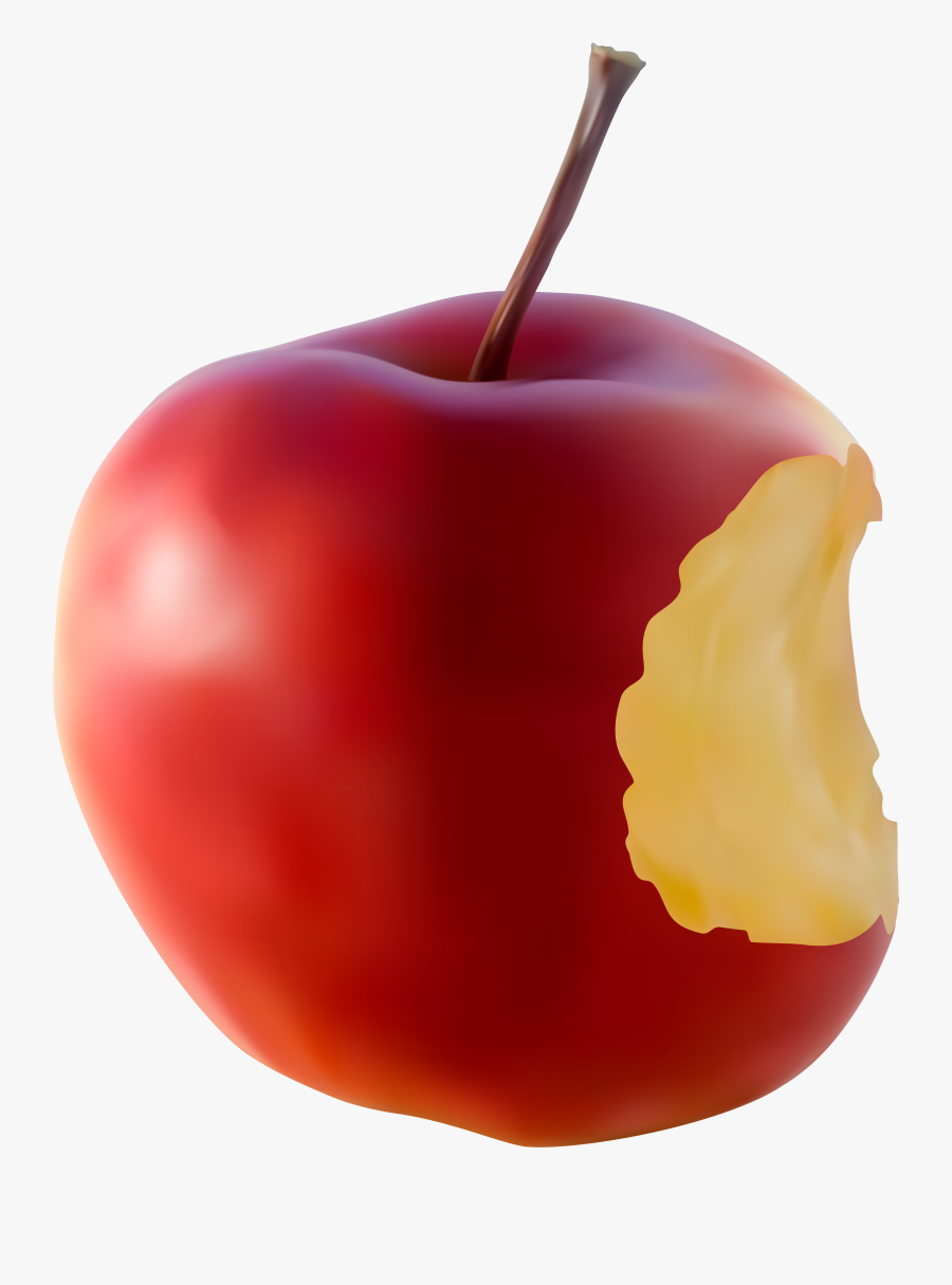 Bitten Apple Red Transparent Clip Art Image, Transparent Clipart