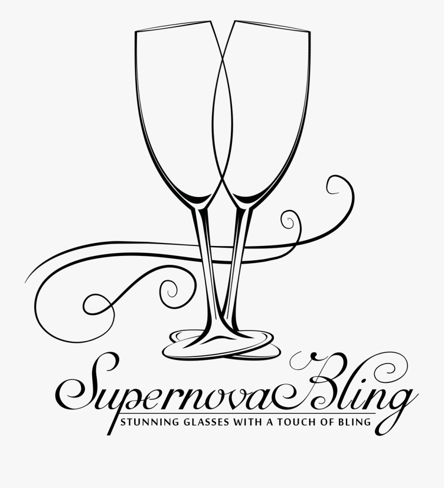 Clipart Wedding Champagne Glass - Champagne Glass Drawing, Transparent Clipart