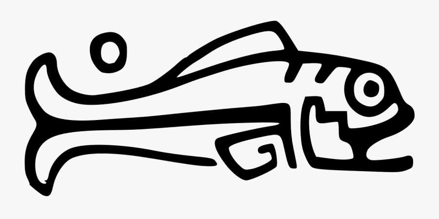 Fish Hook Clipart Tribal - Aztec Symbol For Fish, Transparent Clipart