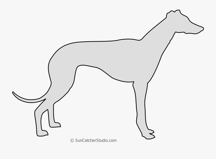 Greyhound Vector Stencil Rampur Greyhound - Rampur Greyhound, Transparent Clipart