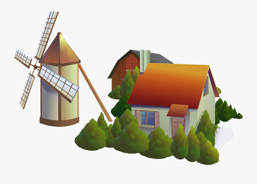 Hut Clipart Village India - Cartoon Village Transparent Background, Transparent Clipart