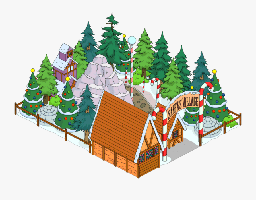 Christmas Village Png Clipart - Santa Village Simpson Tapped Out, Transparent Clipart