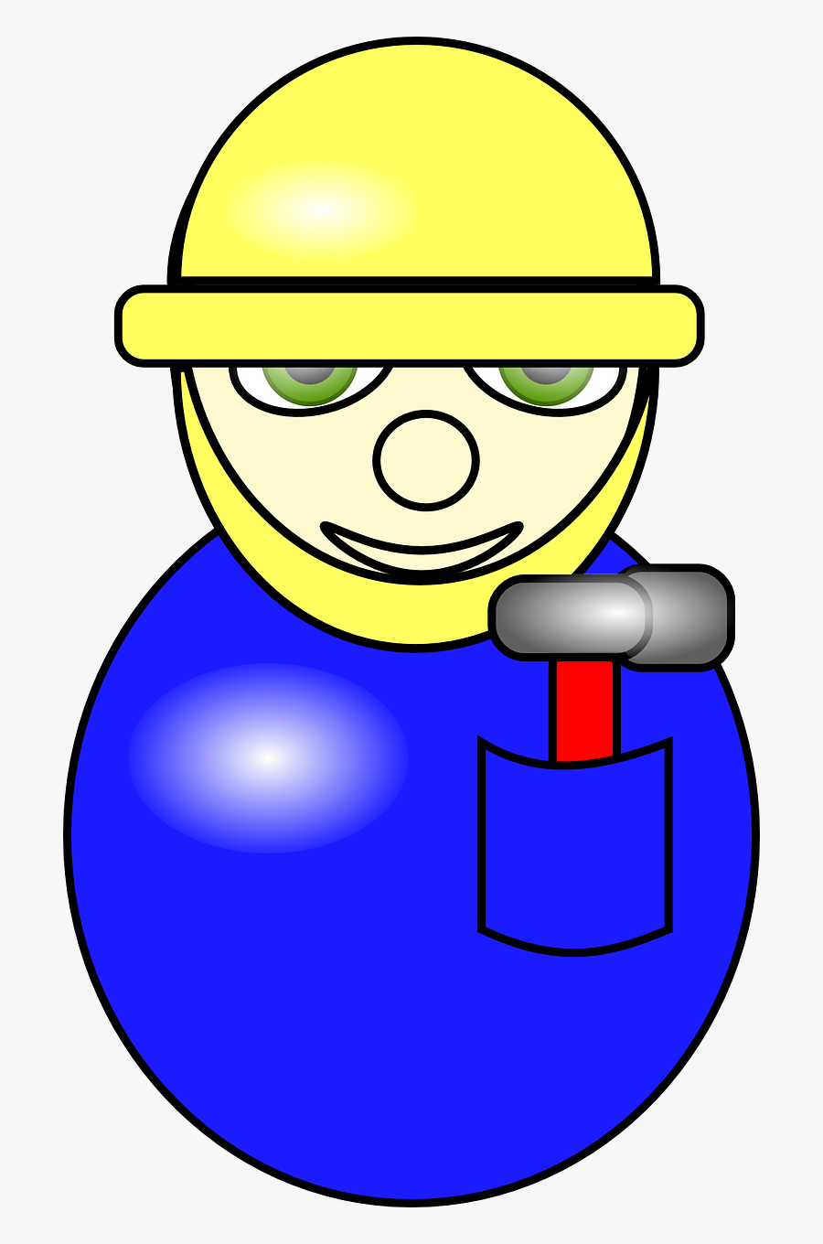 Village People Construction Worker - Red Circle, Transparent Clipart