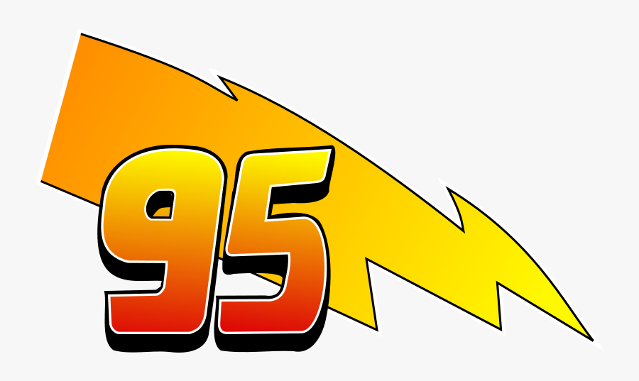 Mcqueen Clipart Bolt - Lightning Mcqueen 95 Logo, Transparent Clipart