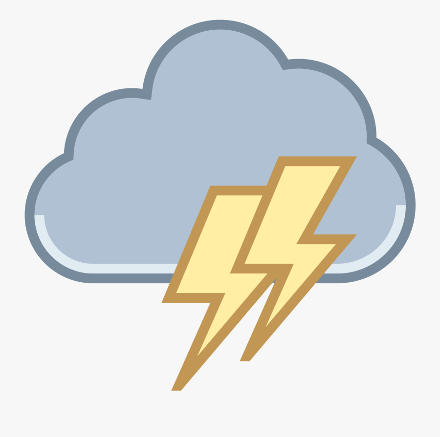 Lightning Icon Png Download - Transparent Storm Cloud Clip Art, Transparent Clipart