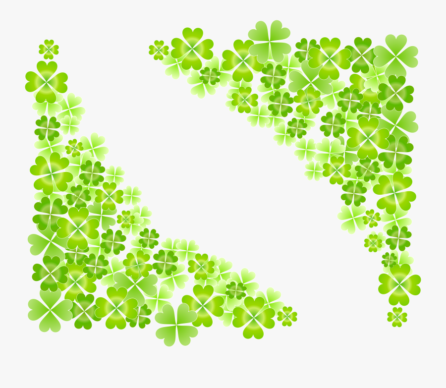 Clip Art 4 Leaf Clover Background - Four Leaf Clovers Background, Transparent Clipart