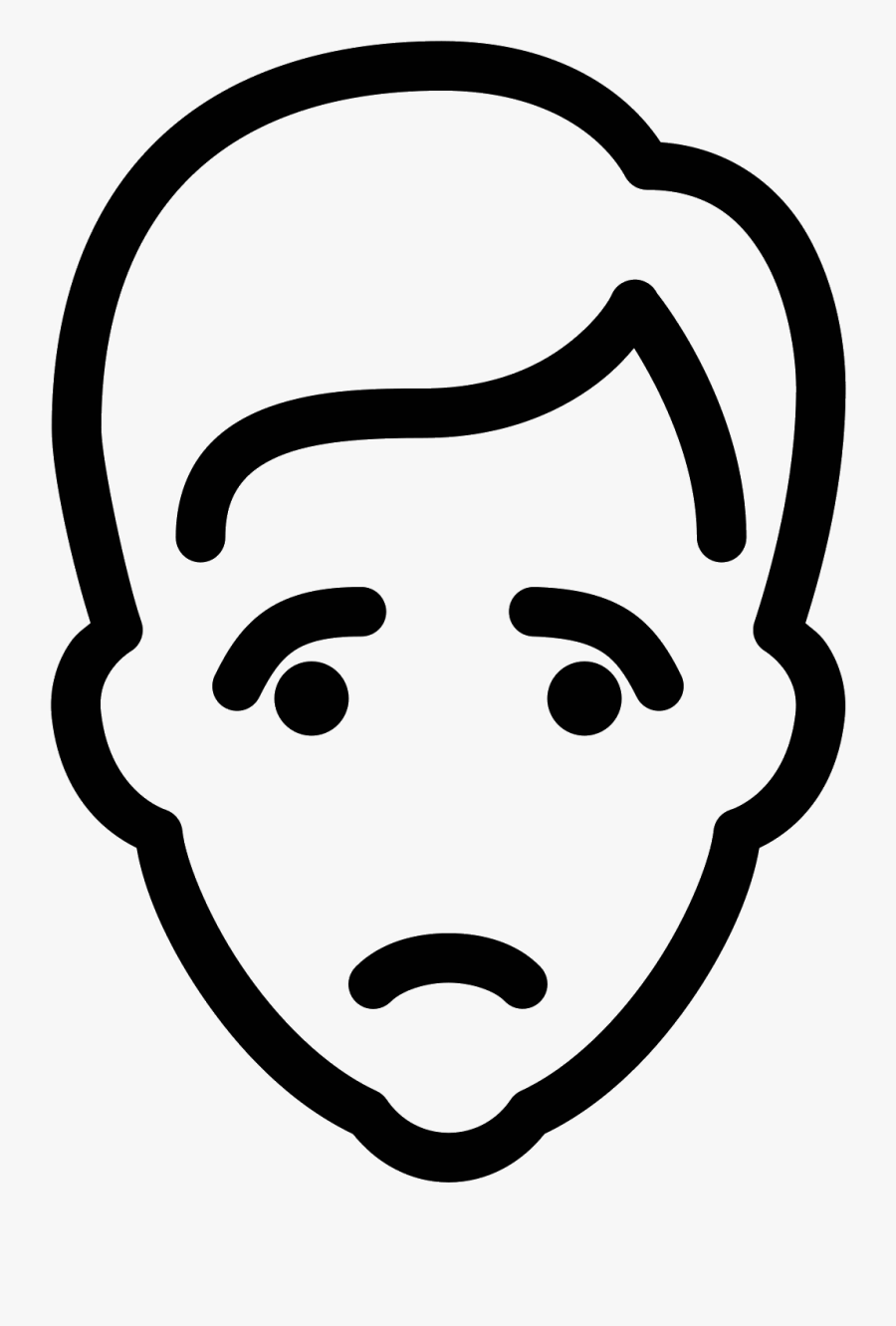 Clip Art Depressed Drawing Ubisafe Icon - Male Icon Png Face, Transparent Clipart