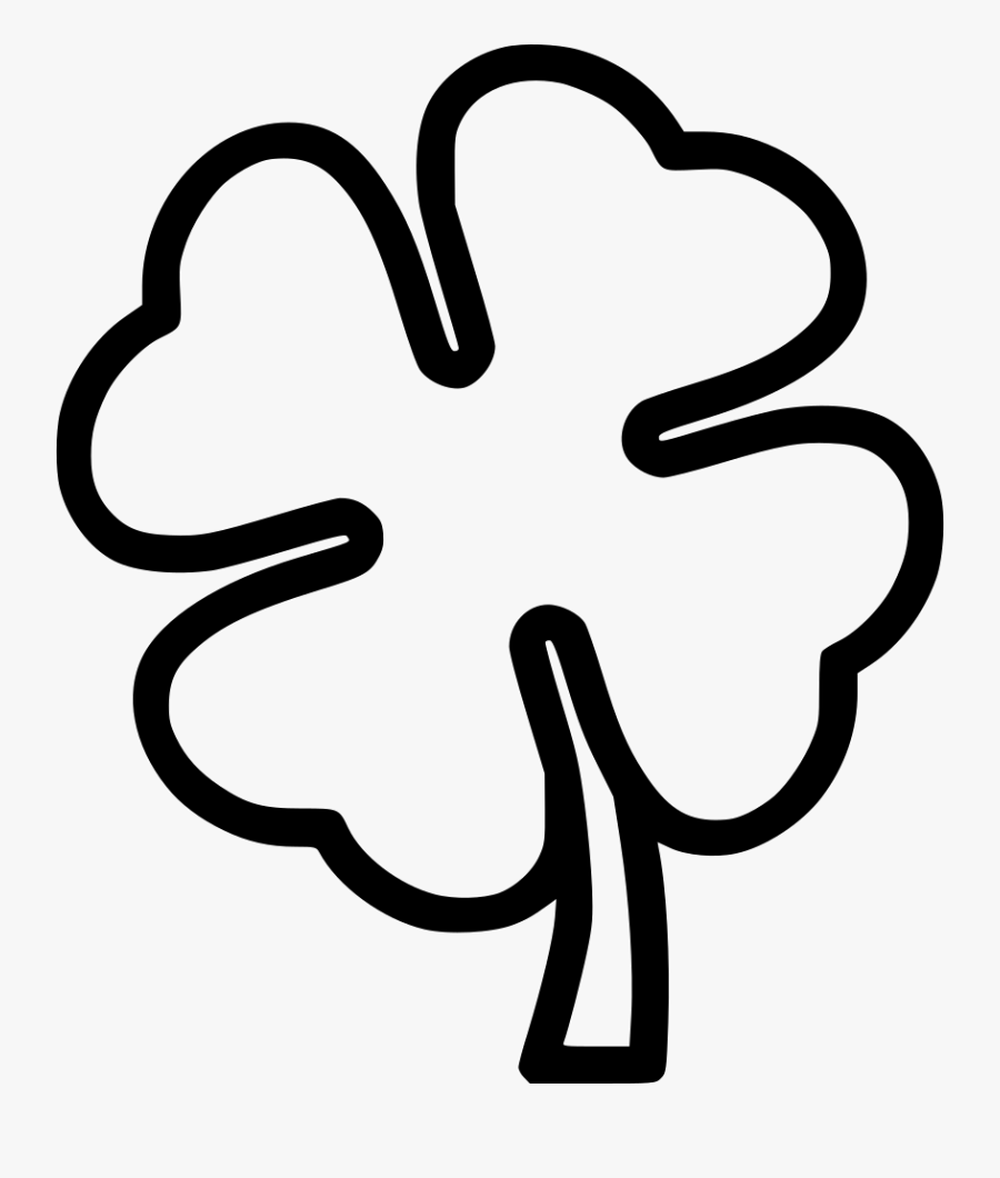 Black And White Four Leaf Clover Black And White Clipart - Small Shamrock Clipart Black And White, Transparent Clipart
