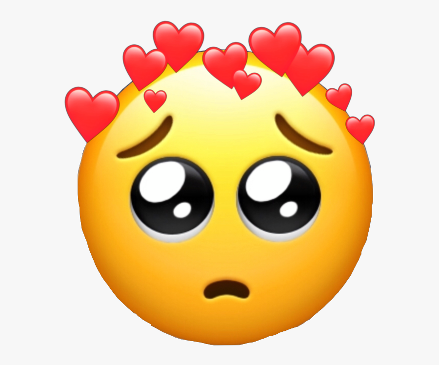 #emoji #emojiheart #please #sadface #cuteemoji #freetouse - Broken Heart Hurt Emoji, Transparent Clipart