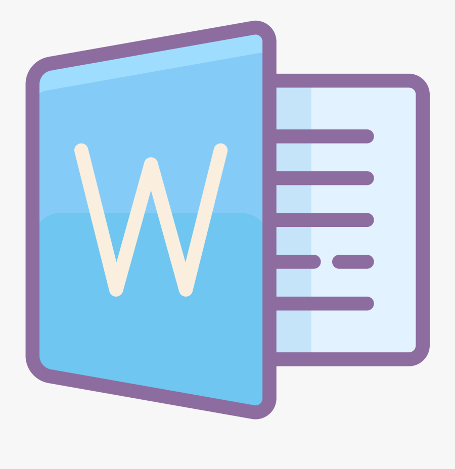 Microsoft Word Icon - Microsoft Word Vector Icon, Transparent Clipart