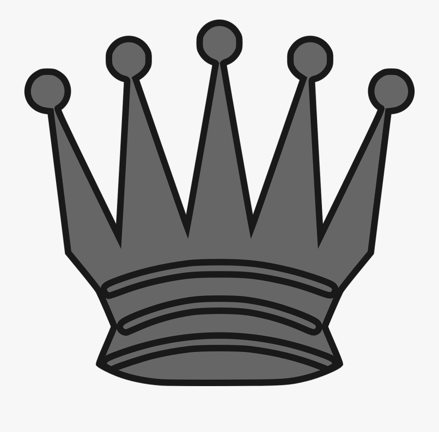 Queen Crown Black Chess, Transparent Clipart