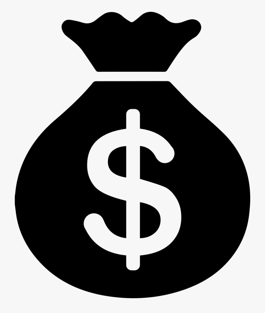 Symbol,clip Art,dollar,money Bag,black And White,currency - Fund Icon Png, Transparent Clipart