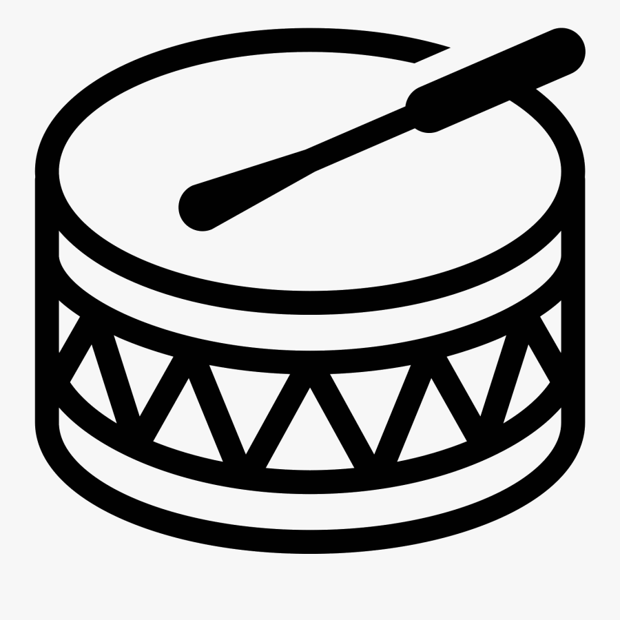 Graphic Free Drum Black And White Clipart - Drum, Transparent Clipart