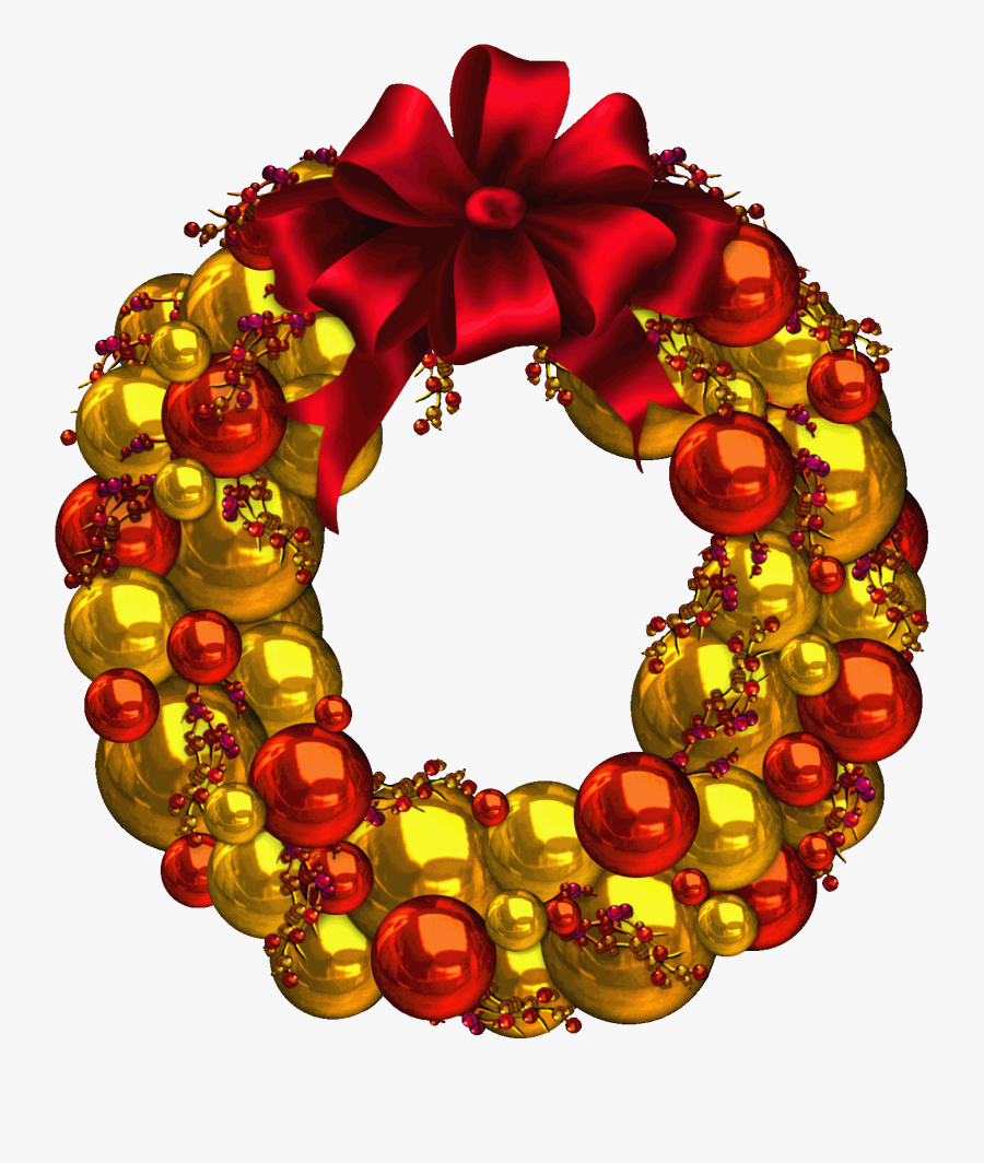 Clipart Ocean Wreath - Новогодние Шары Красные На Прозрачном Фоне, Transparent Clipart