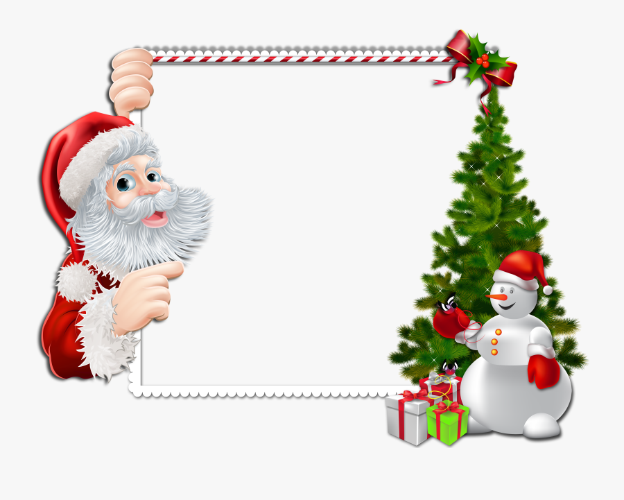 Merry Christmas Frame Png, Transparent Clipart