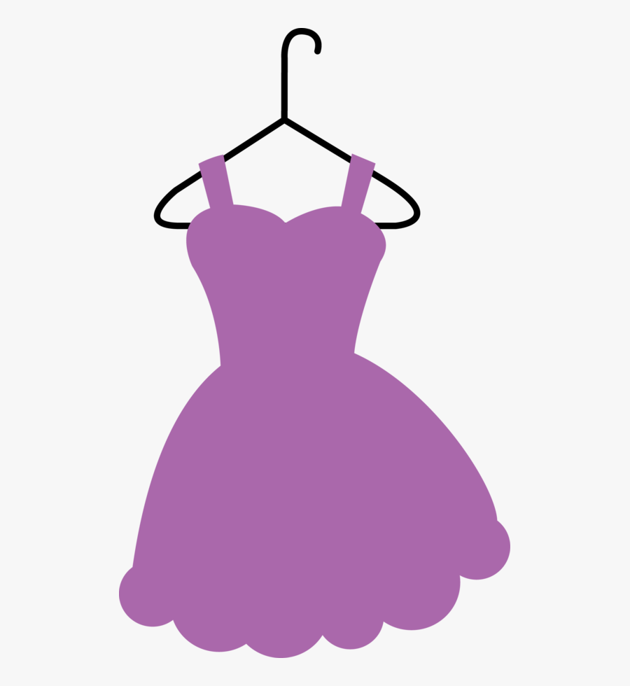 Clothes Clipart Purple Dress - Clothes On Hangers Clipart, Transparent Clipart