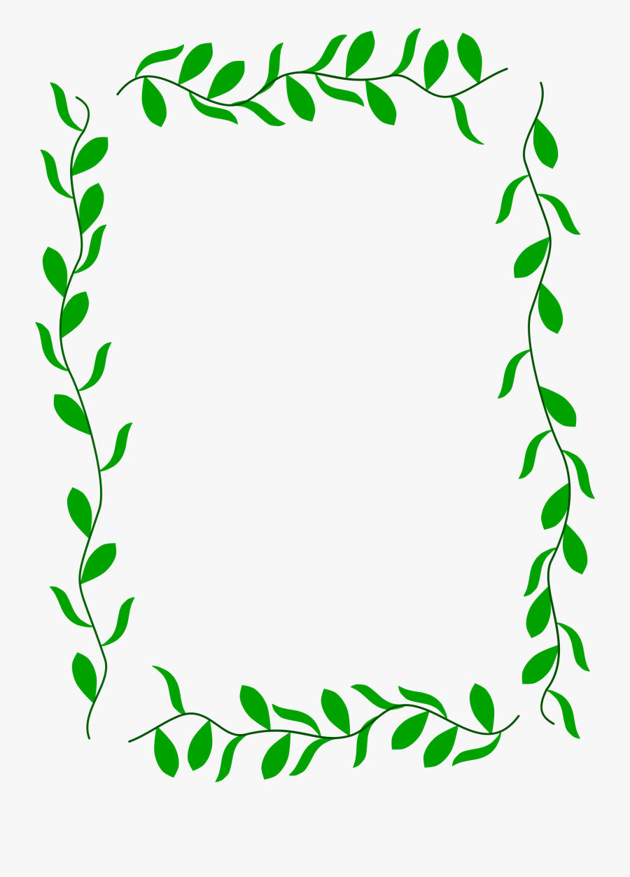 Floral Border Clipart - Border Leaves Clip Art, Transparent Clipart