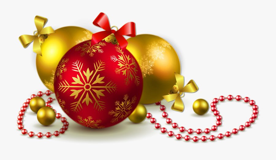 Golden Christmas Balls Transparent Png, Transparent Clipart