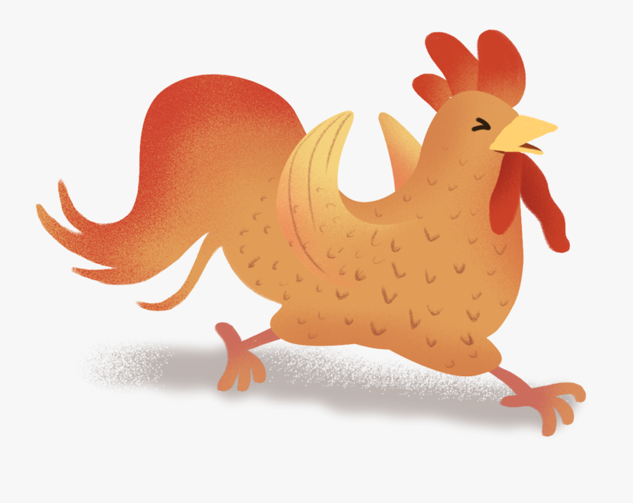 Hand Drawn Illustration Rooster Chicken Png And Psd - Rooster, Transparent Clipart