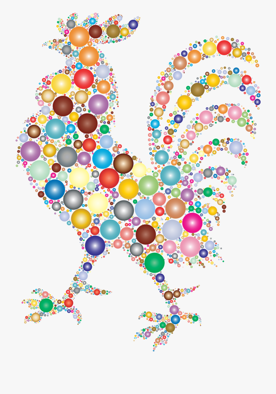 Chanticleer - Colorful Rooster Clipart, Transparent Clipart