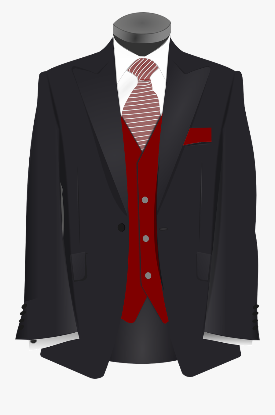 Transparent Suit And Tie Clipart - Wedding Suit Cartoon, Transparent Clipart