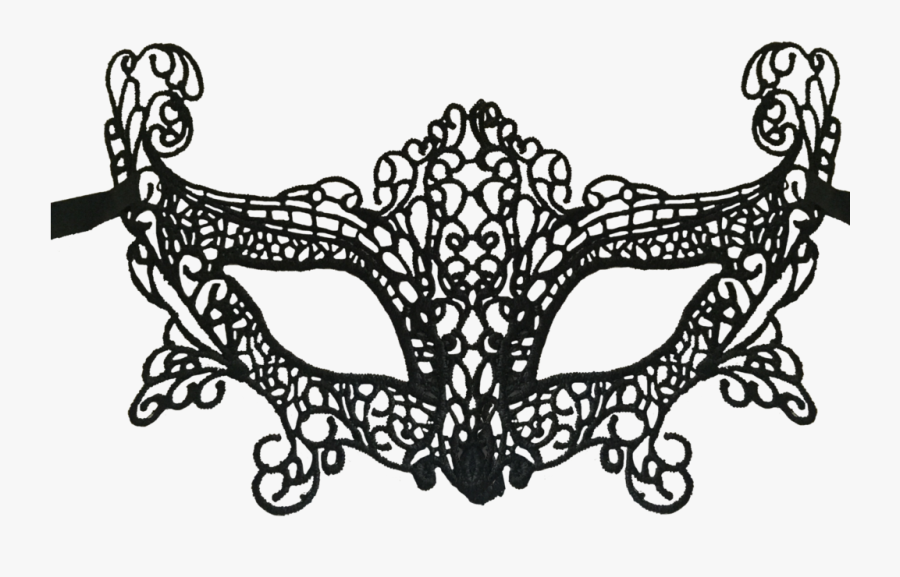 Lace Eye Masquerade Prom Mask - Black Lace Mask Png, Transparent Clipart