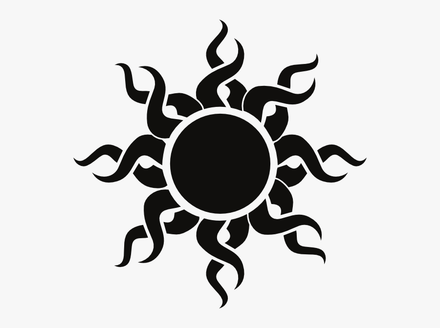Transparent Sun Clip Art - Tribal Sun Tattoo, Transparent Clipart