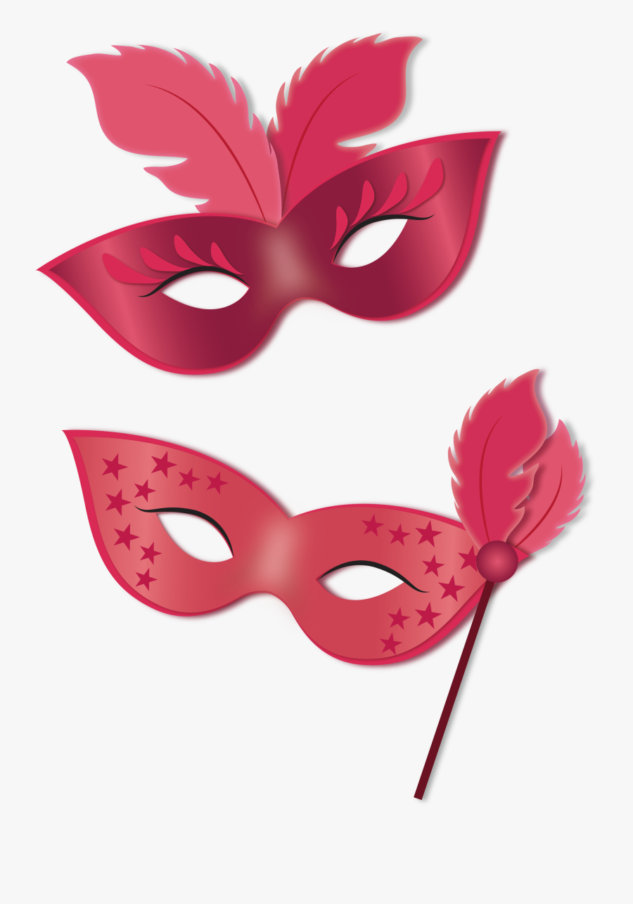Banner Black And White Library Ball Red Carnival Transprent - Mask, Transparent Clipart