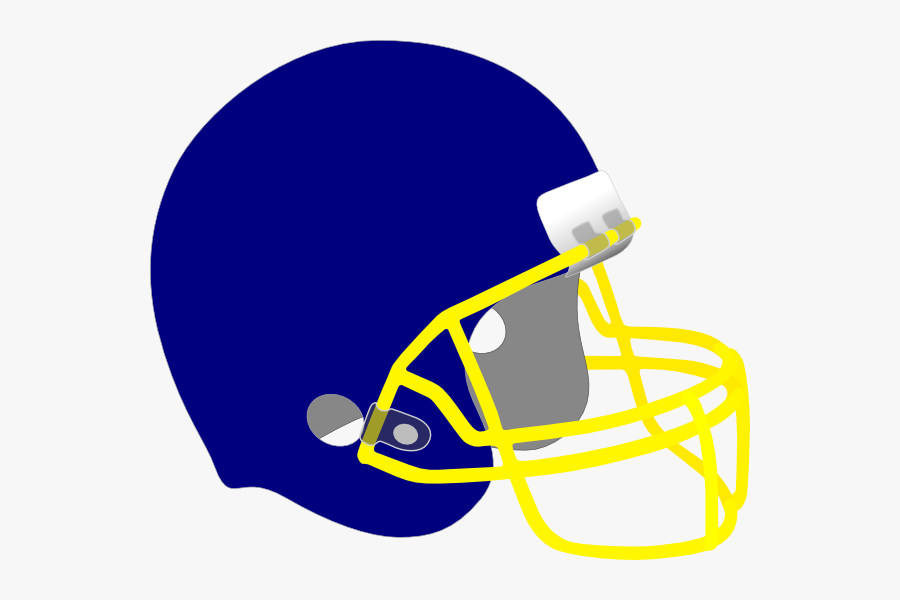 Football Helmet Blue And Gold, Transparent Clipart