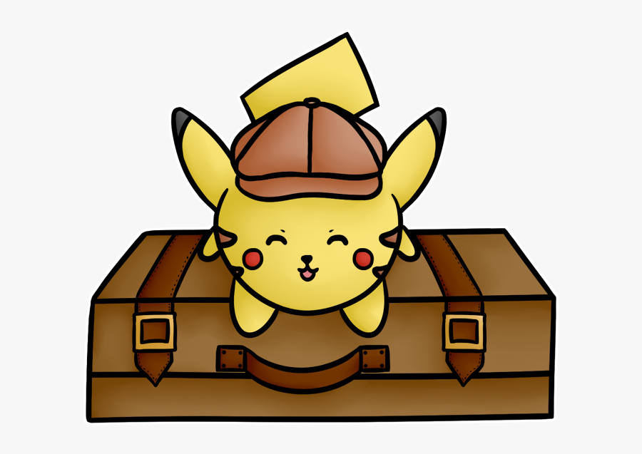 Detective Pikachu Is On The Case Literally - Cartoon, Transparent Clipart