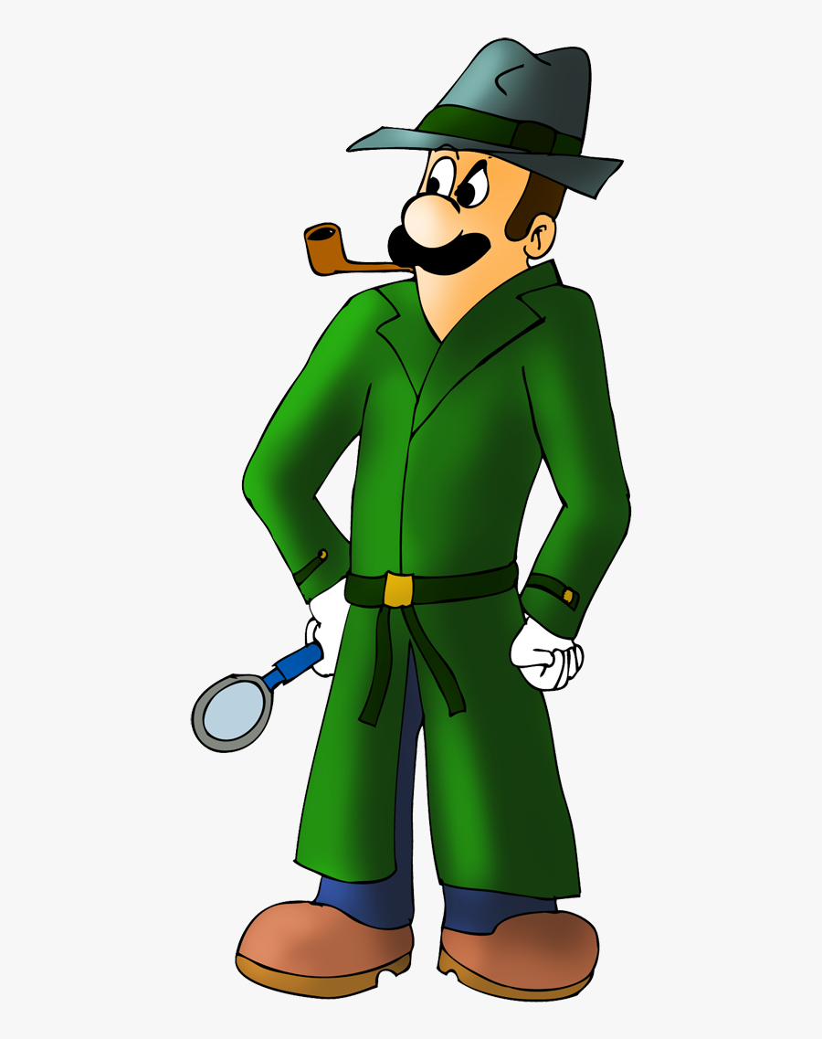 Luigi The Private Detective By Zefrenchm - Luigi Detective, Transparent Clipart