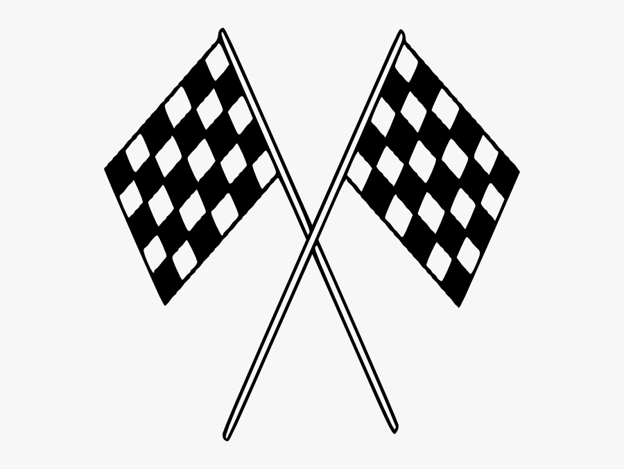 Big Checkered Flags Svg Clip Arts - Black And White Race Car Clipart, Transparent Clipart