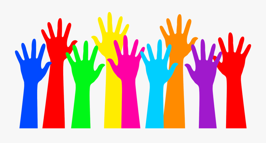 Royalty Free Volunteer Clipart Free - Colorful Hands Clipart, Transparent Clipart