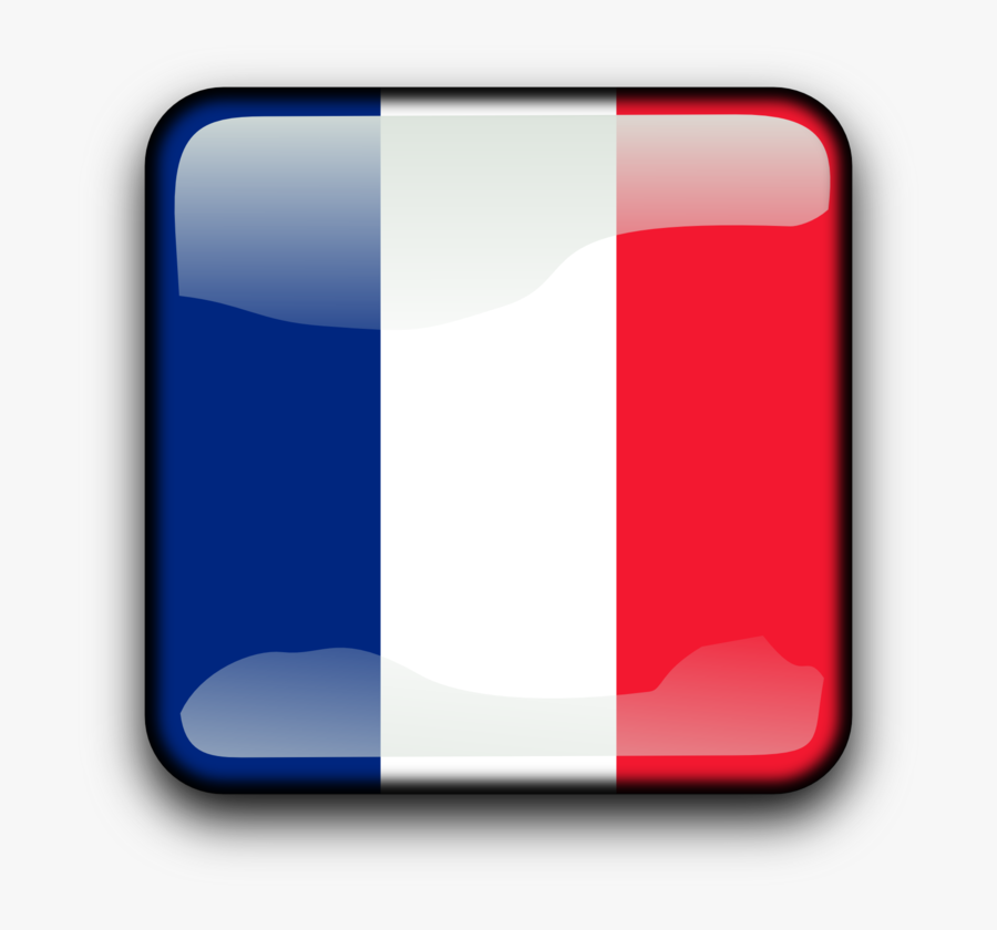 French Flag Square, Transparent Clipart