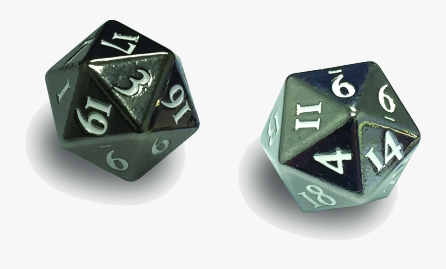 Transparent Dice Png - Ultra Pro Heavy Metal D20 White, Transparent Clipart