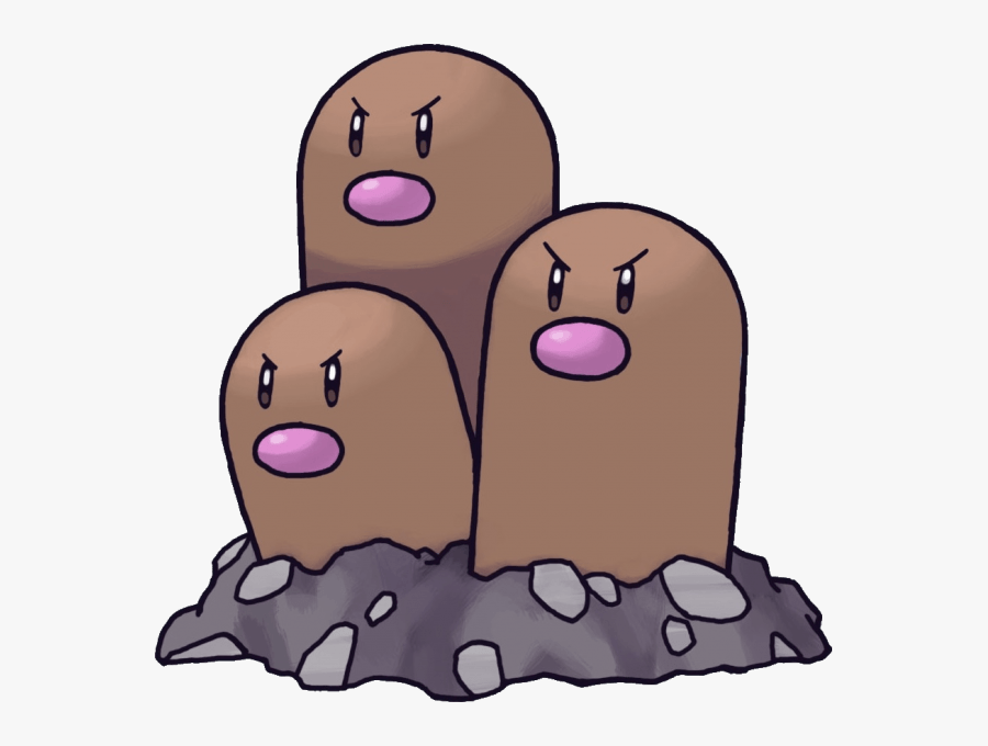 Pokemon Dugtrio, Transparent Clipart