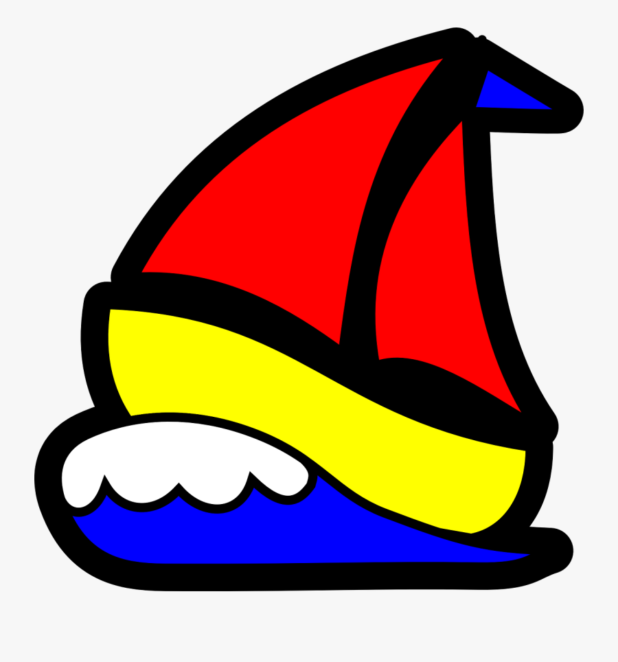 Sailboat, Waves, Sails, Red, Sea, Water, Ocean, Boat - Sail Boat Clip Art, Transparent Clipart