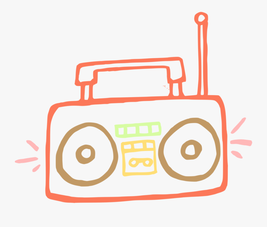 Boombox Linda Kim 01 - Boombox Clip Art, Transparent Clipart