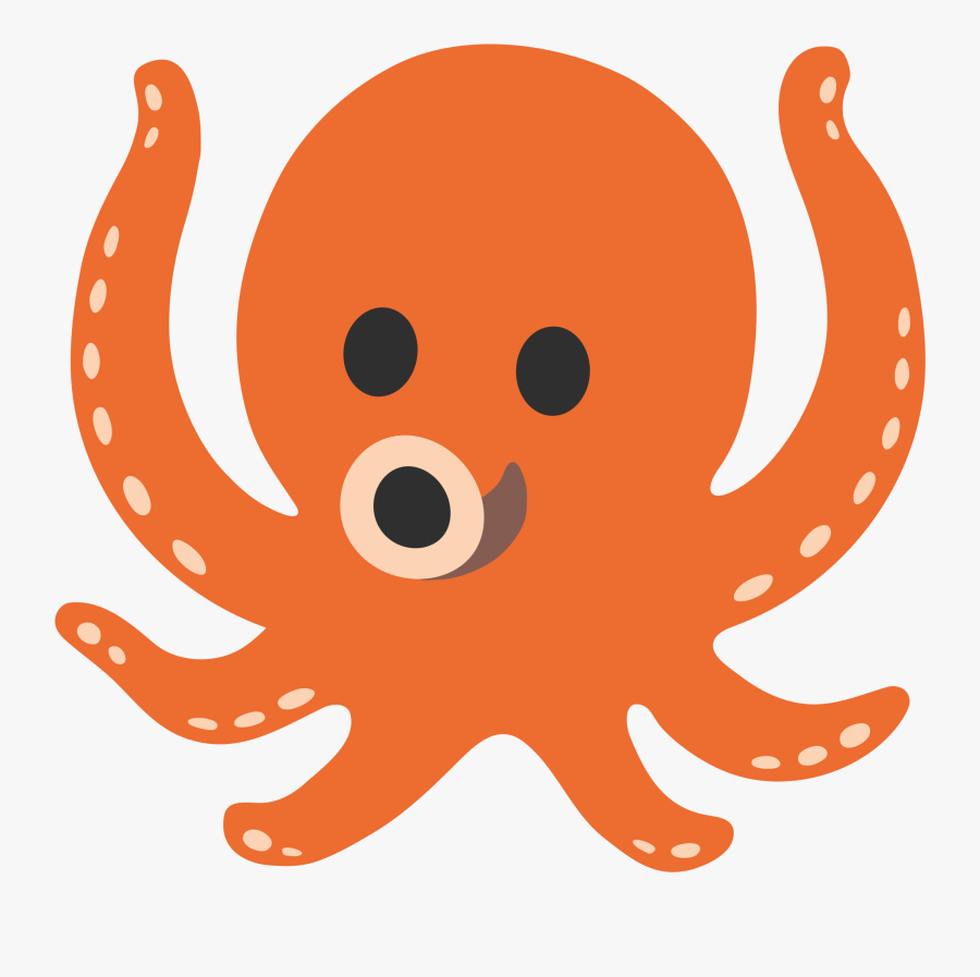 Emoji Octopus, Transparent Clipart