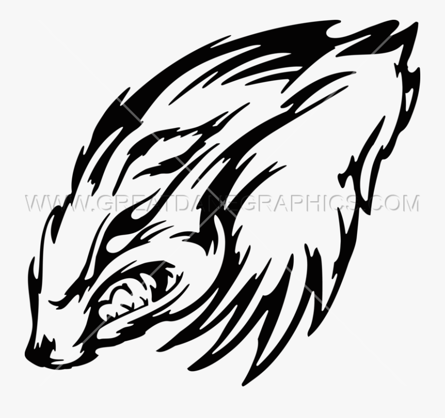 Angry Wolverine Animal Wolverine Line Drawing , Free Transparent