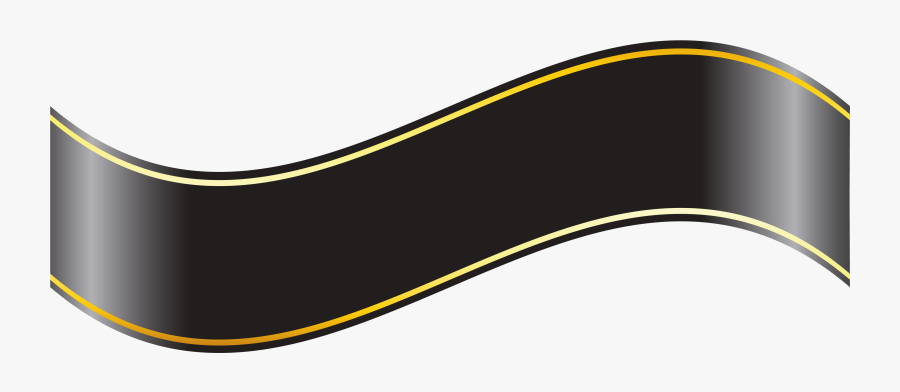 Black Banner Png Clipartu200b Gallery Yopriceville - Black And Gold Ribbon Banner Png, Transparent Clipart
