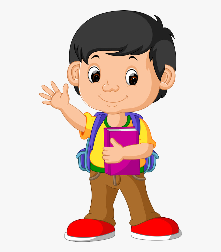 Clip Art Boy Png Transparent - Boy Going To School Clipart, Transparent Clipart