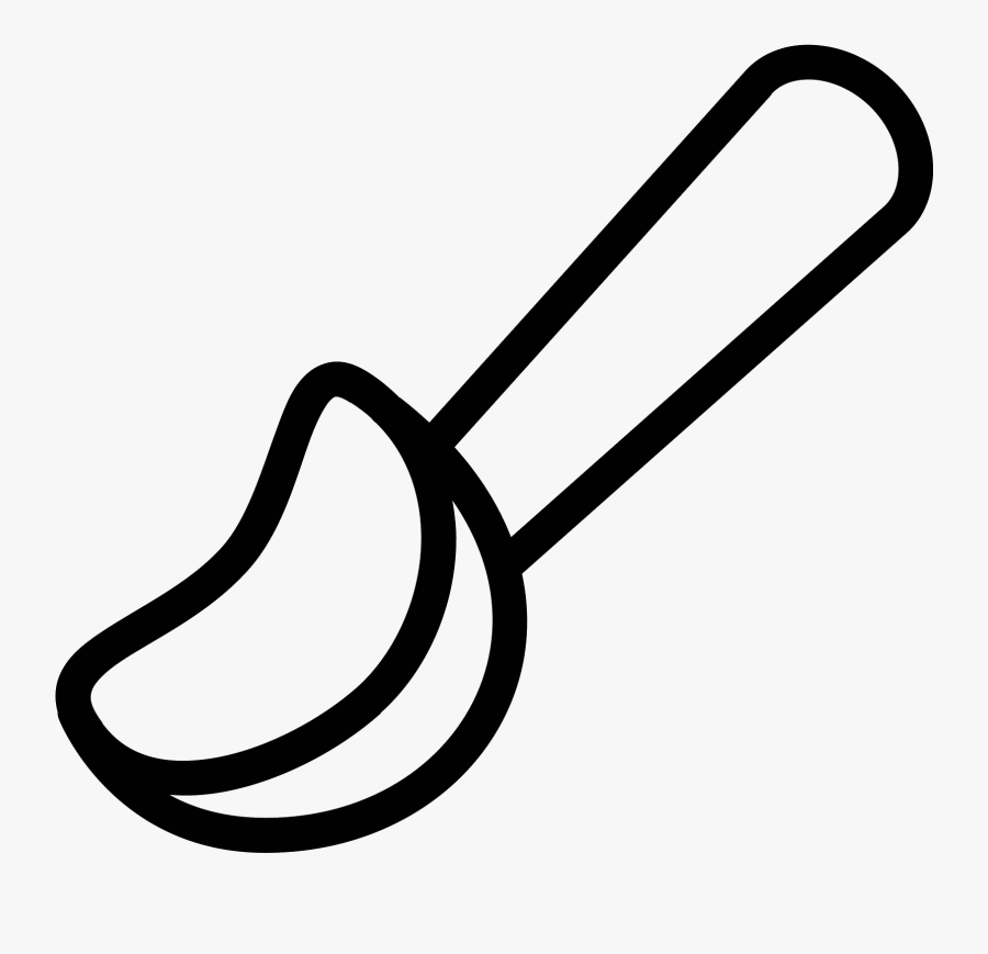 Ice Cream Scoop Icon - Ice Cream Scoop Clipart Black And White, Transparent Clipart