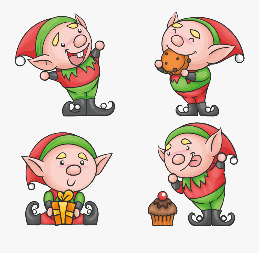 Facial Expression Clipart The On The Sh Santa Claus - Christmas Elf, Transparent Clipart