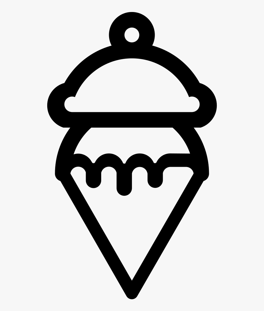 Two Balls Ice Cream Cone With Cherry Comments, Transparent Clipart